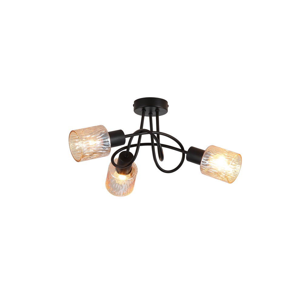 Searchlight PlafondlampKnot zwart 5-lichts - 23603-3BK