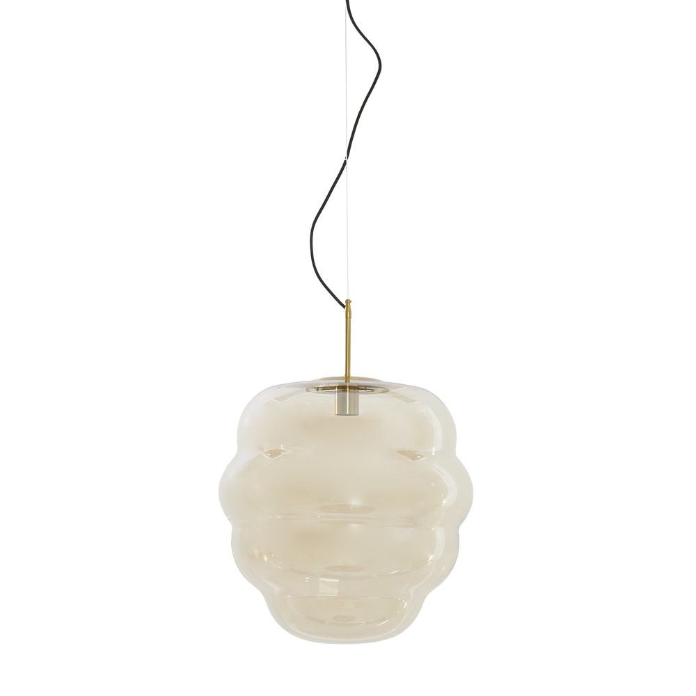 Light & Living Ø 45cm hanglamp Misty met amber glas - 2961383