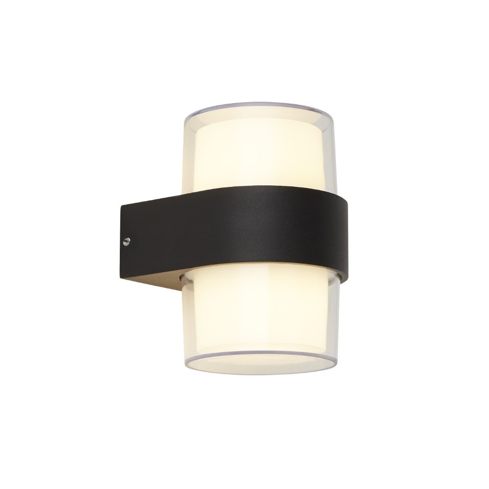 Searchlight Design muurlamp Frosty Round antraciet - 25123-2BK