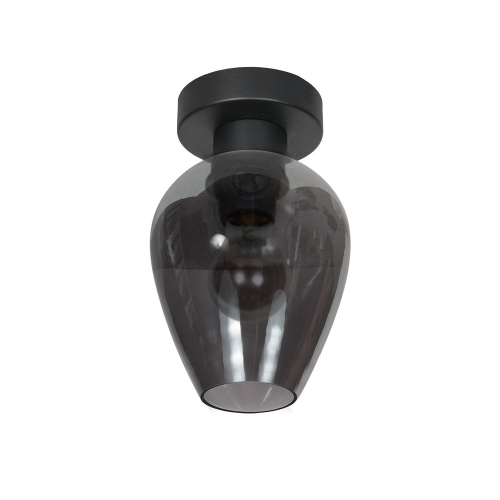 Steinhauer PlafondlampBloeba smoke glas Ø 15cm - 4372ZW