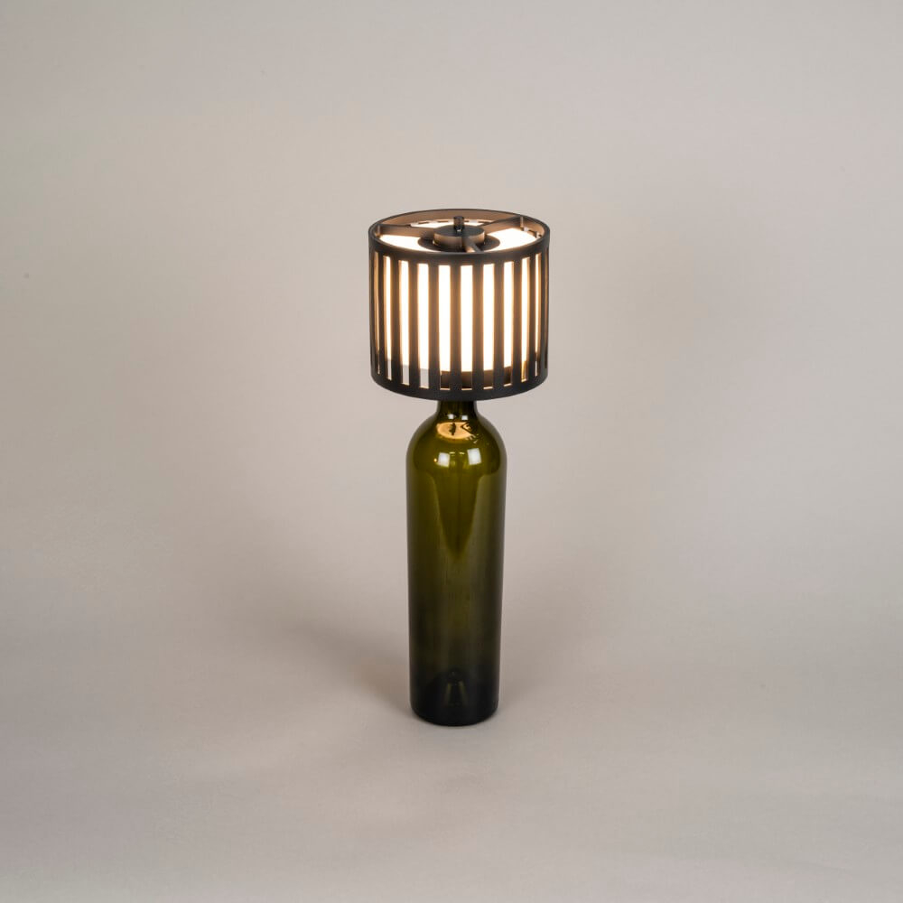 KonstSmide Unieke tafellampBottle zwart oplaadbaar - 7837-752