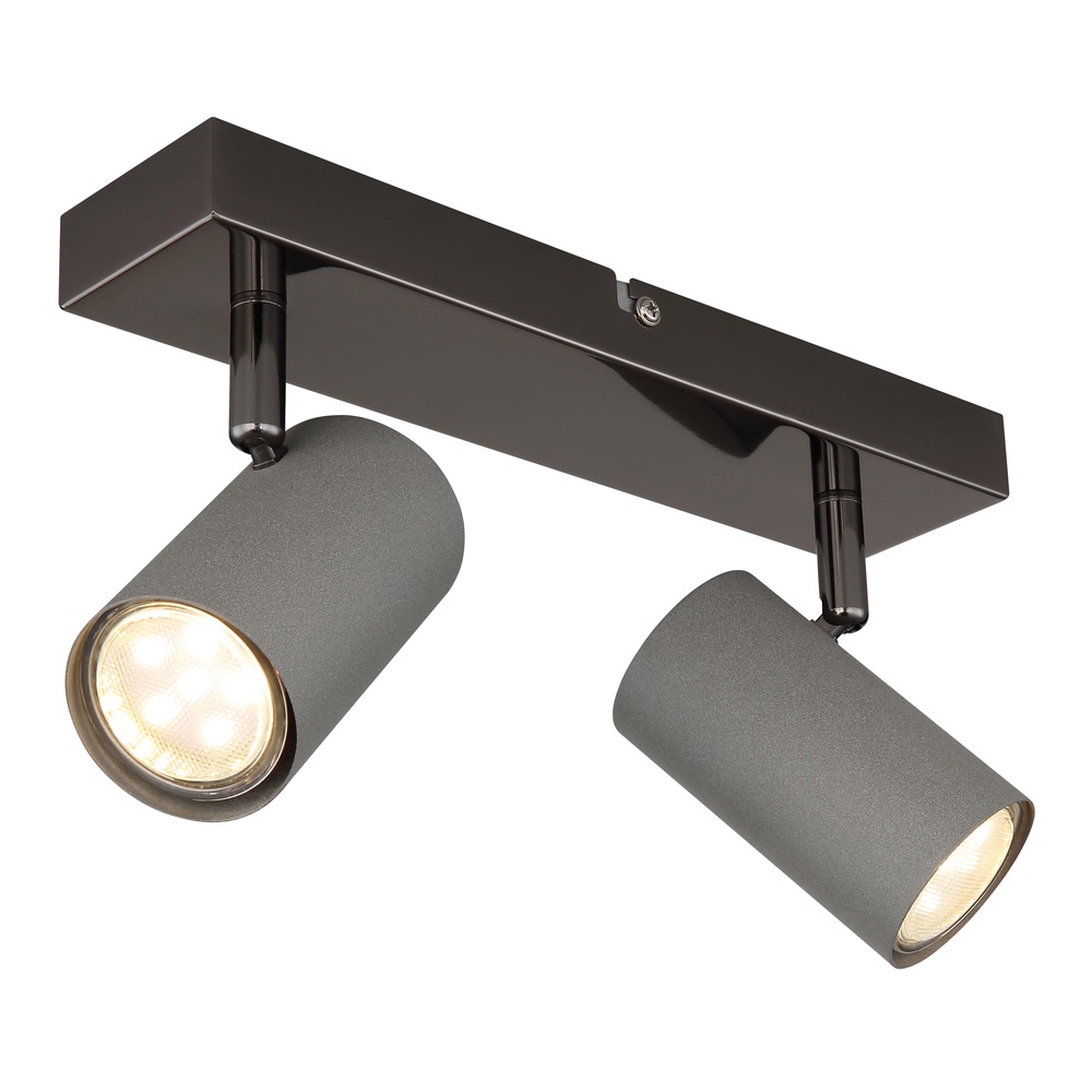 Globo Plafondlamp 2-lichts Robby gunmetal - 57911-2S