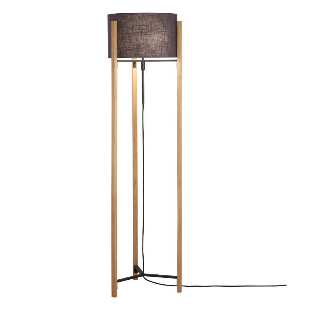 Fischer & Honsel SchemerlampShine-Wood met zwarte kap - 40516