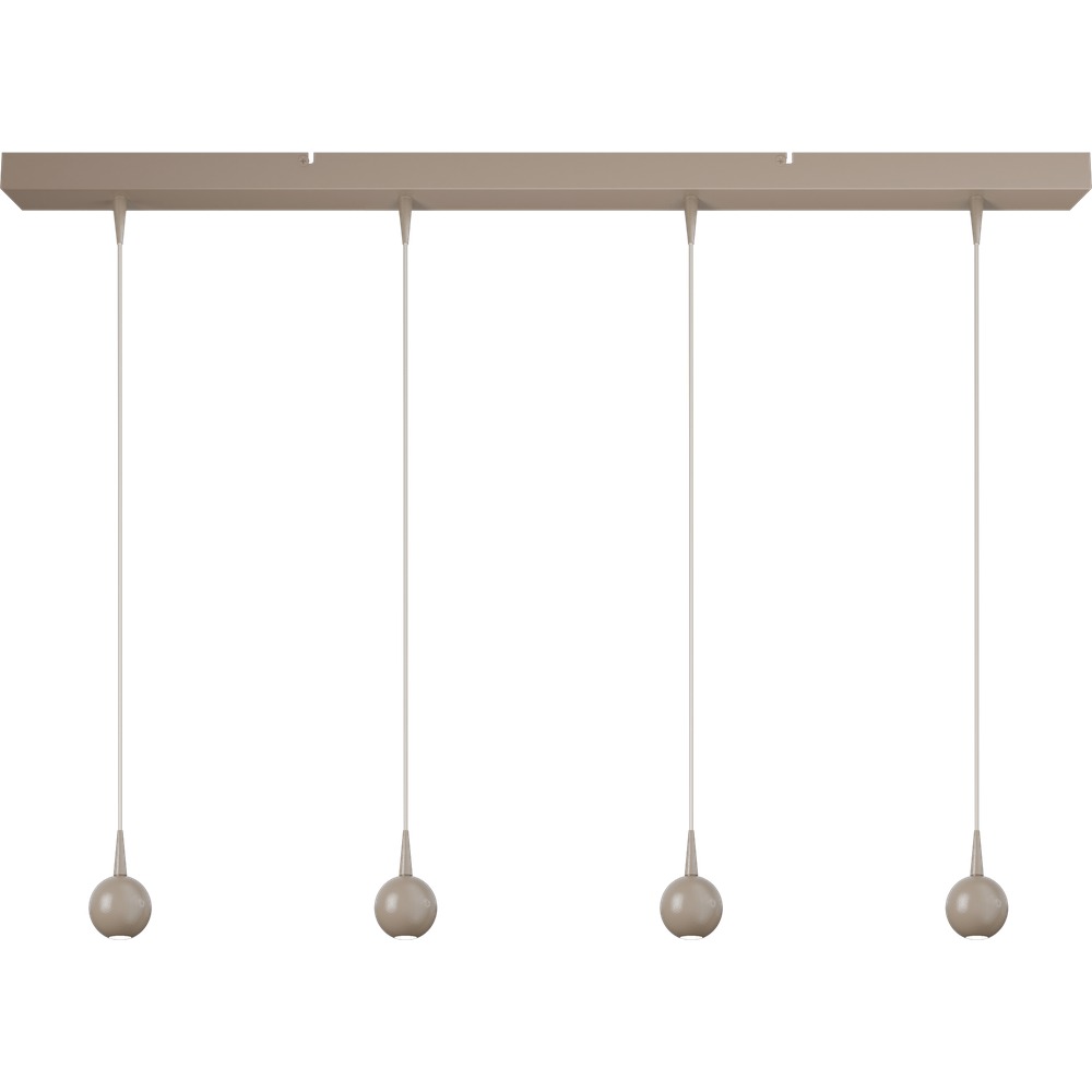 Masterlight 4-lichts hanglamp Talana beige terra Ø 6cm DTW - 2411-36-36-100-4