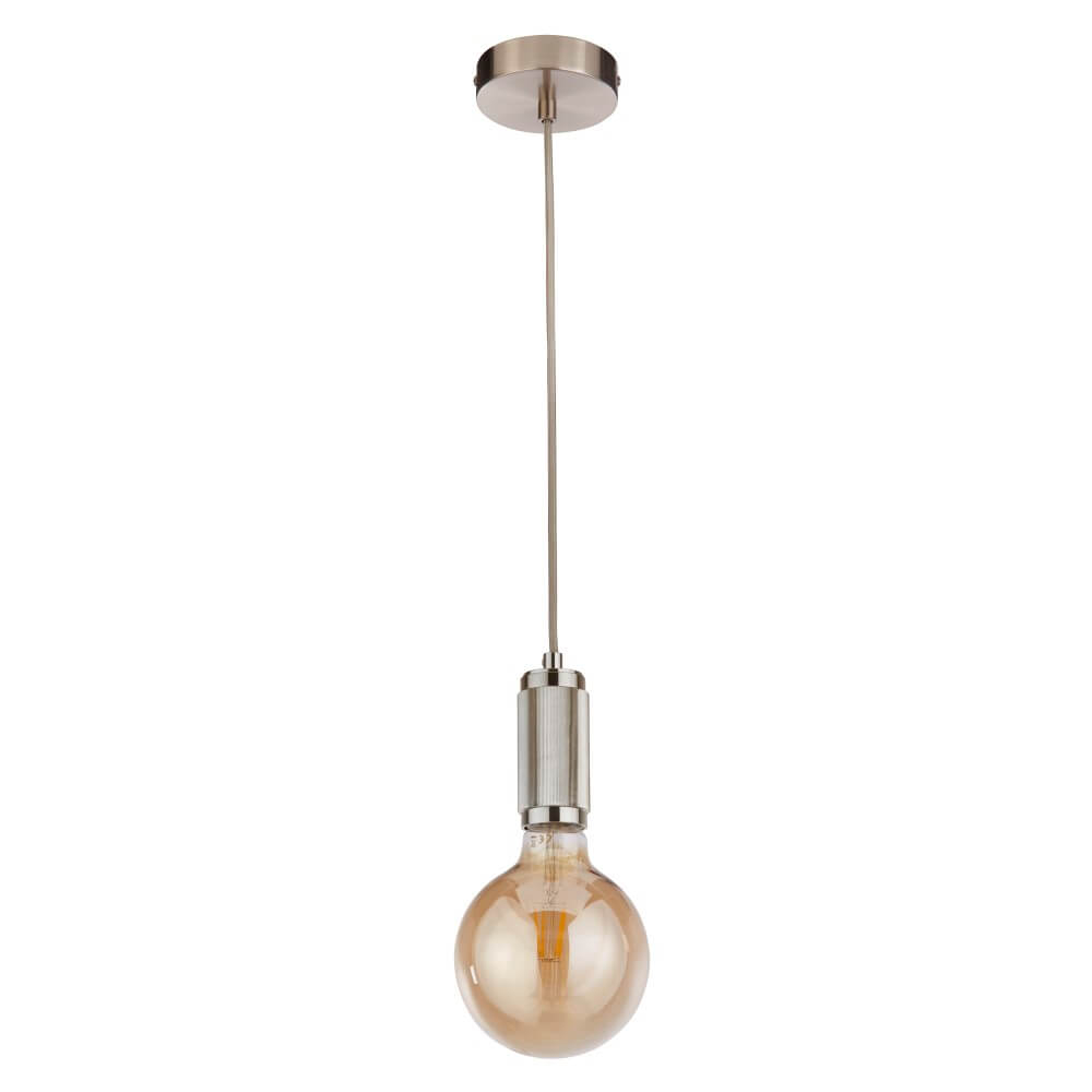 Searchlight 1-lichts hanglampSuspension zilver - 77651SS afbeelding