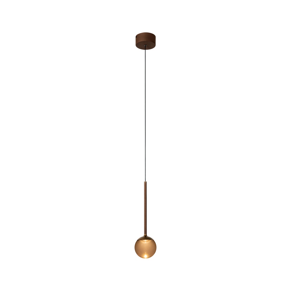 Premium by Lucide HanglampCalina enkel met amber bol - 24406/07/96