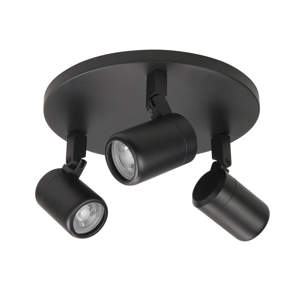 Highlight SpotRain zwart 3-lichts rond - S7372.01