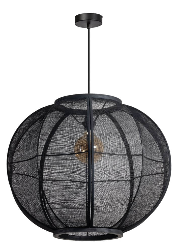 ETH Bohemian hanglamp Fabric zwart Ø 68cm - 05-HL4041-30