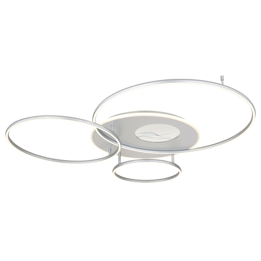 Globo Moderne plafondlampInvertina zilvergrijs 126cm - 48466-70ASH