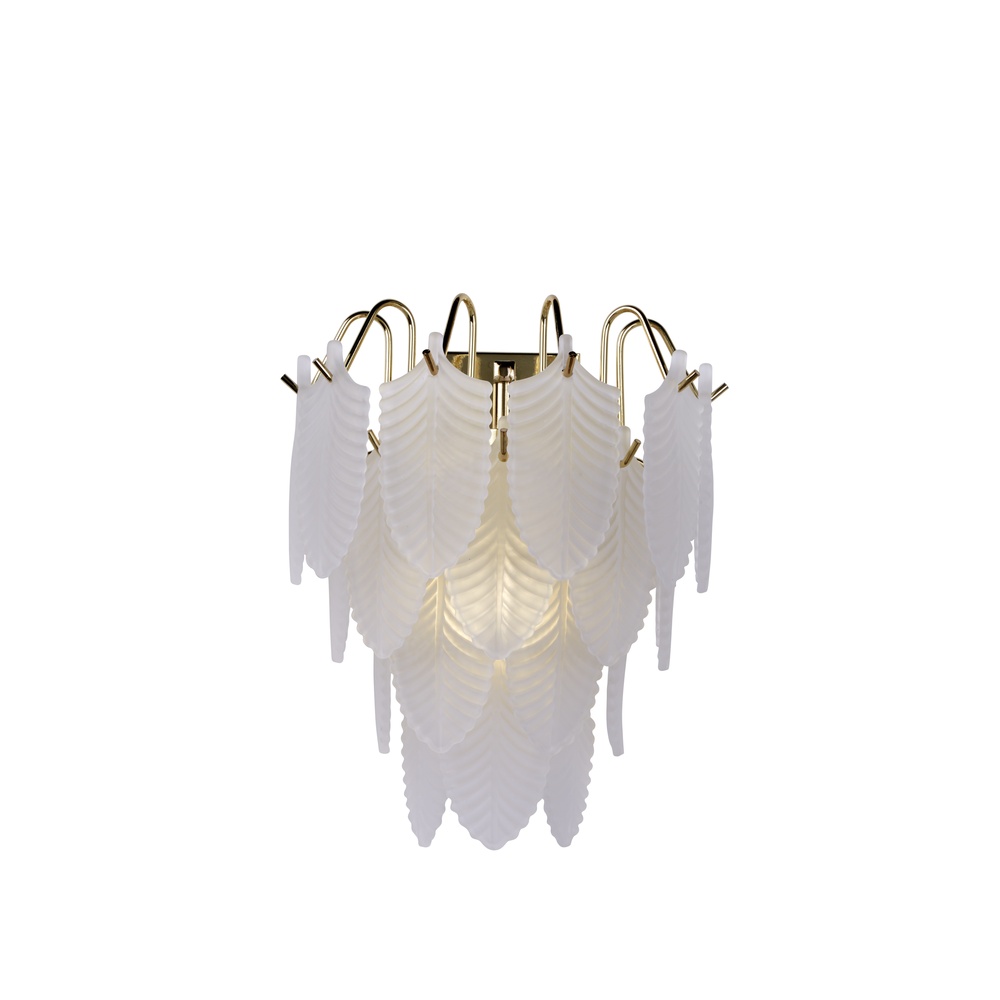 Searchlight WandlampFeather 1-lichts goud - 48910-1SB