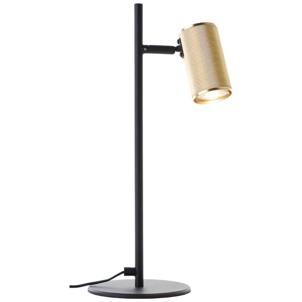 Brilliant Zwart met gouden tafellampMarty - G80053/86