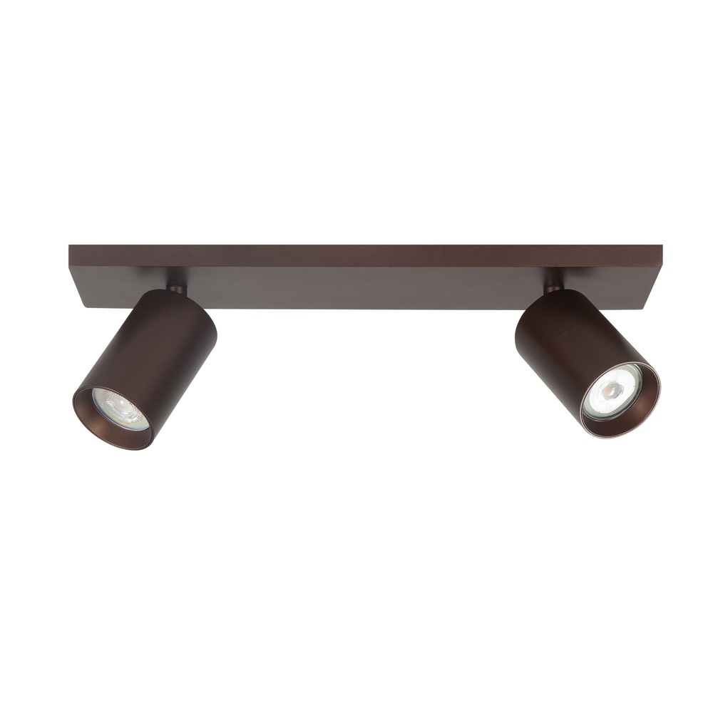 Highlight Opbouwspot Mila 2-lichts recht choco - S7496.04
