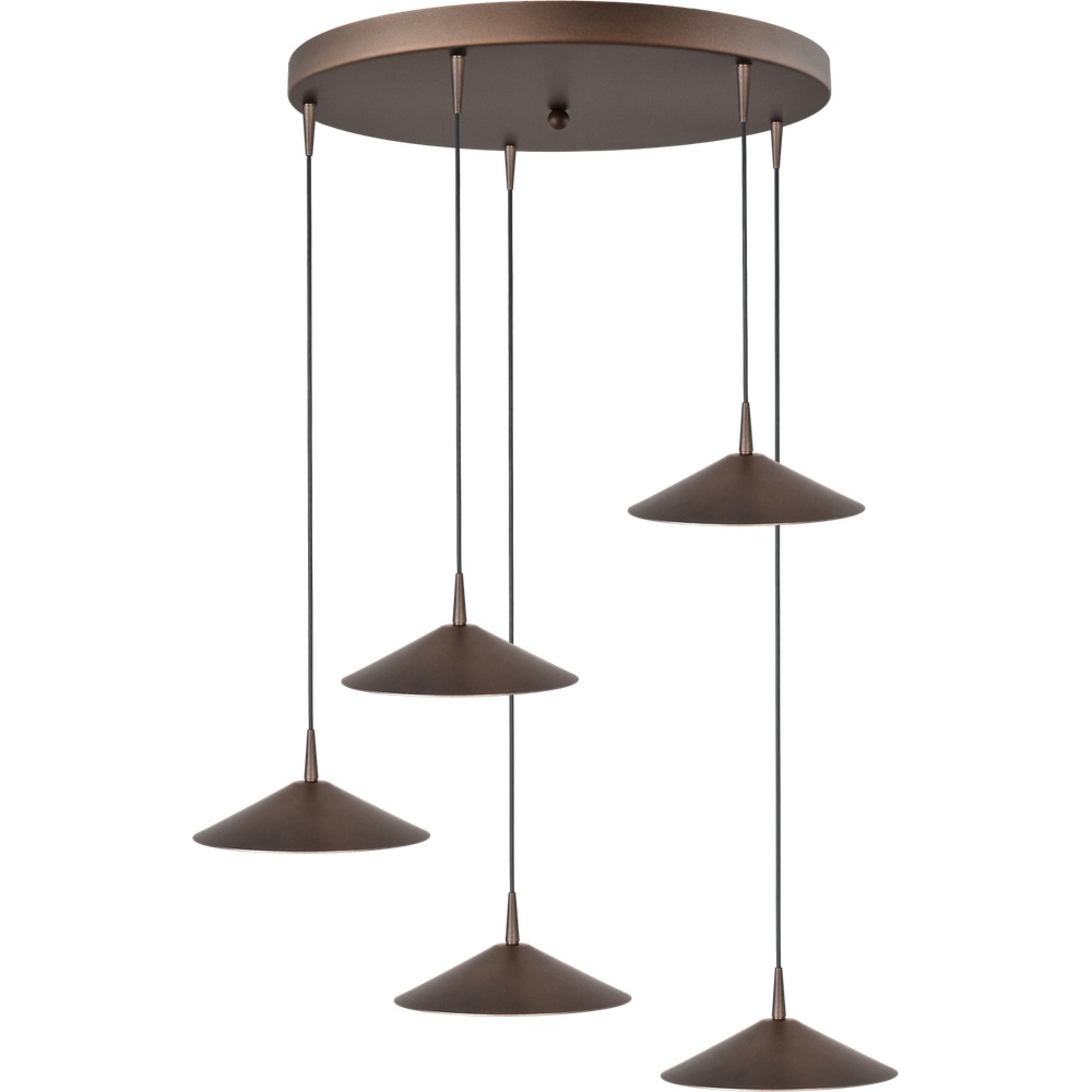Masterlight 5-lichts hanglampCeppo cacao bruin Ø 22cm rond - 2152-15-15-50-5-22