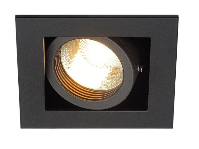 SLV Inbouwspot Kadux 1 GU10 Square 9cm zwart - 115510