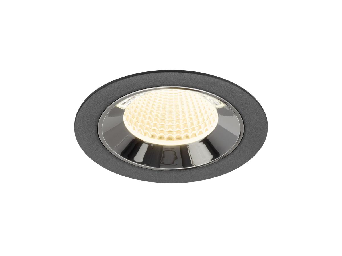 SLV InbouwspotNuminos M zwart/chroom 3000K - 40gr - 1009618