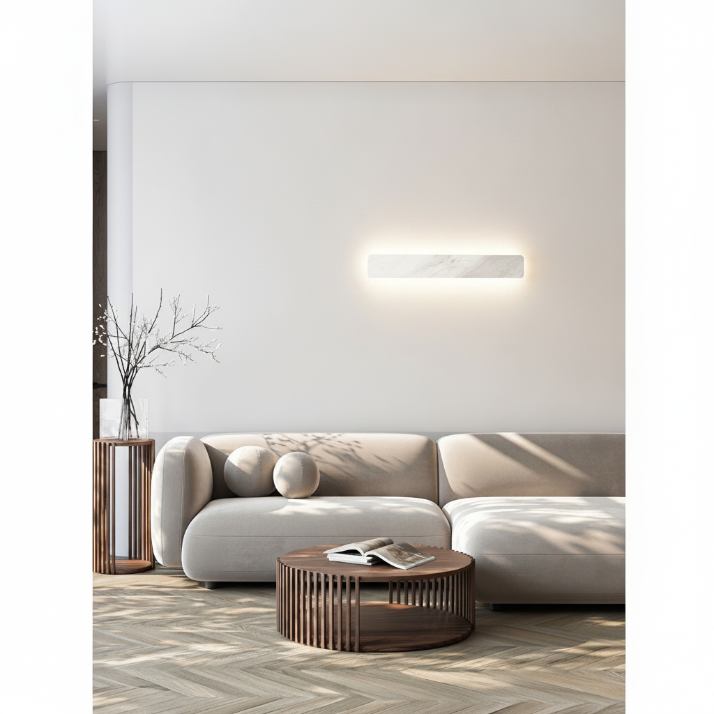 Lyora Strakke wandlampAlyssa wit marmer - 9004016