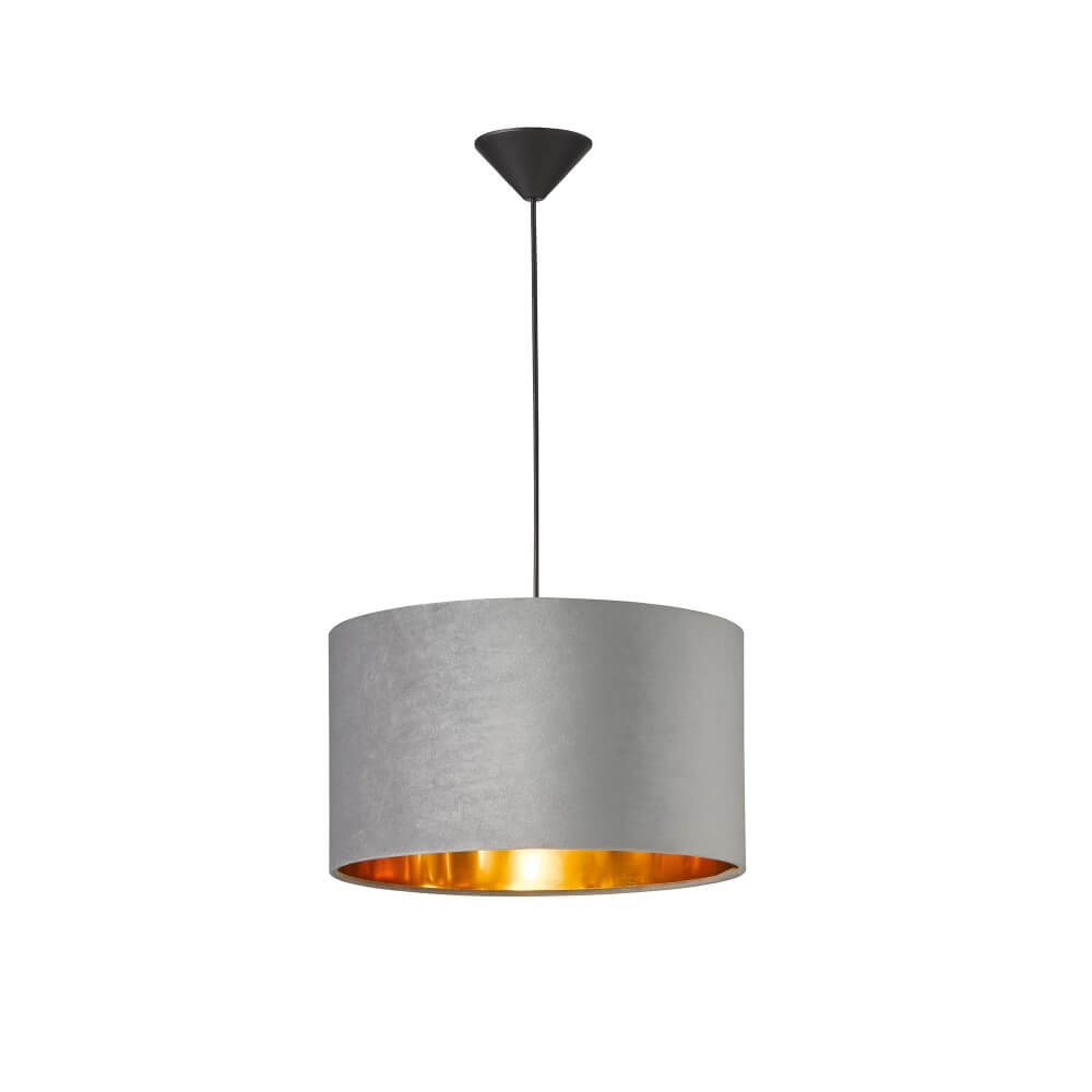 Fischer & Honsel HanglampAura grijs velvet - 60083