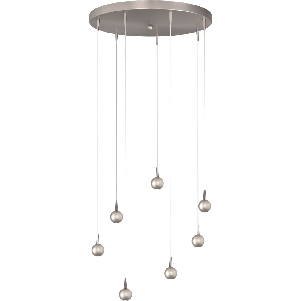 Masterlight 7-lichts hanglampTalana nikkel Ø 50cm DTW - 2412-37-37-50-7