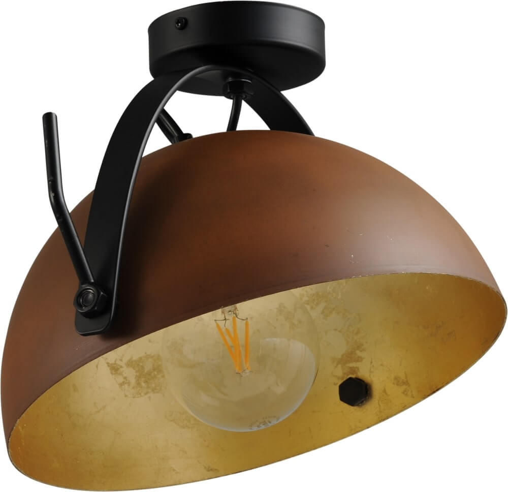 Masterlight Landelijke plafondlamp Larino 30 roestbruin met goud - 5199-25-08-B