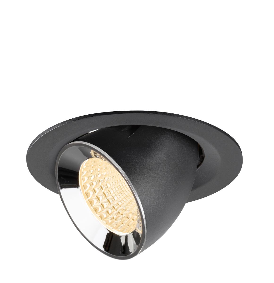 SLV InbouwspotNuminos Gimble M zwart/chroom 2700K - 55gr - 1009549