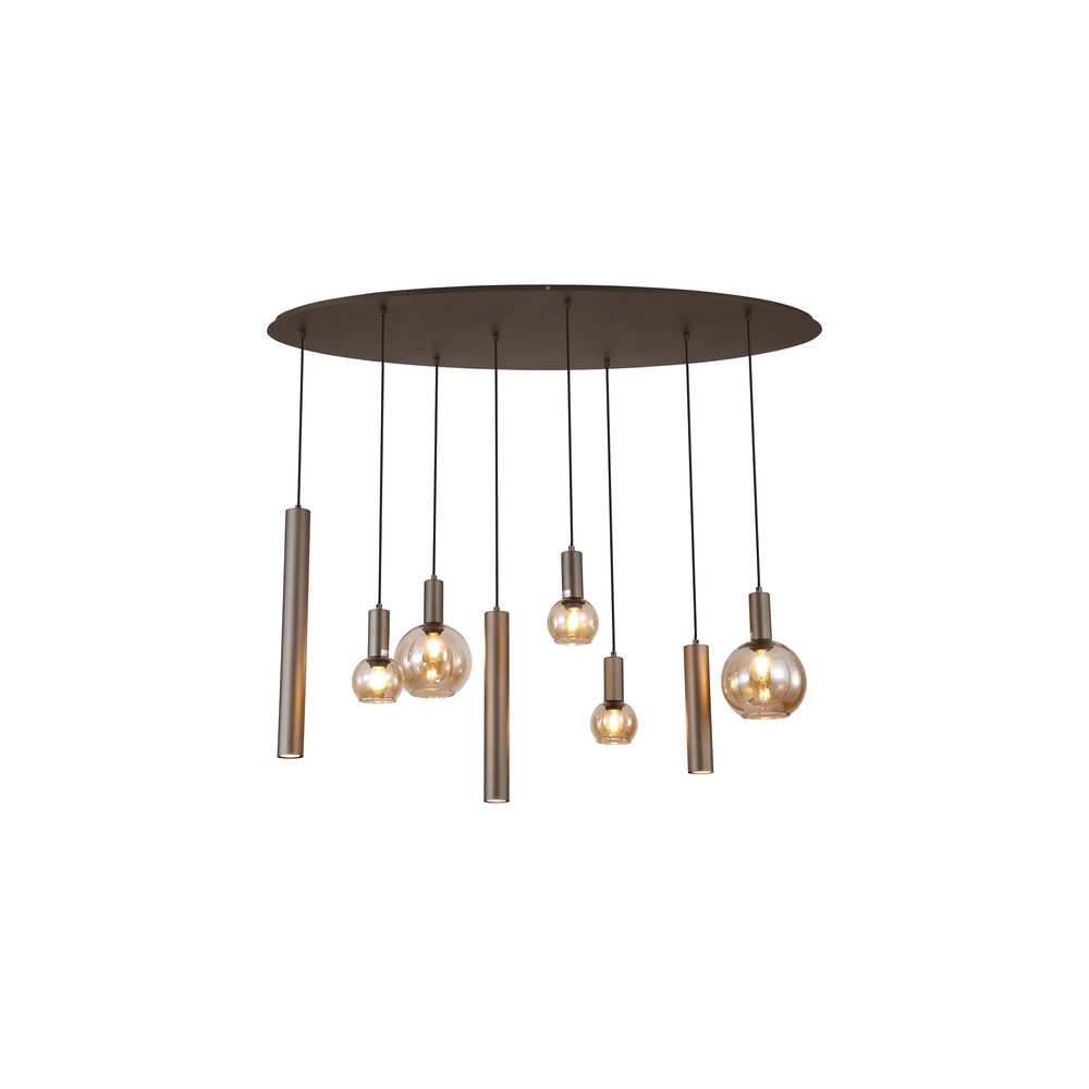 Searchlight Design hanglampLyon amber glas - 76318-8LT