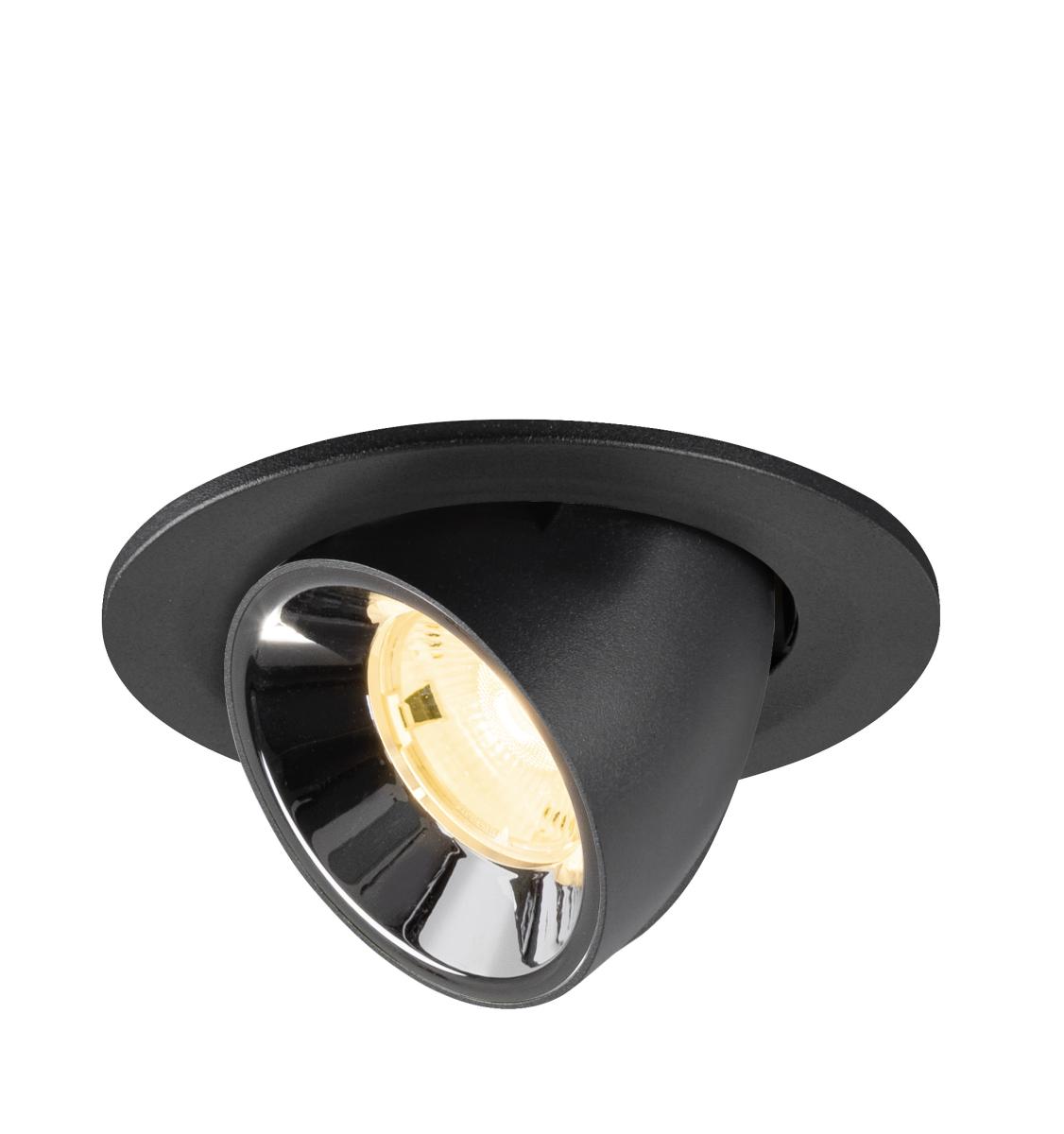 SLV InbouwspotNuminos Gimble S zwart/chroom 3000K - 20gr - 1009399