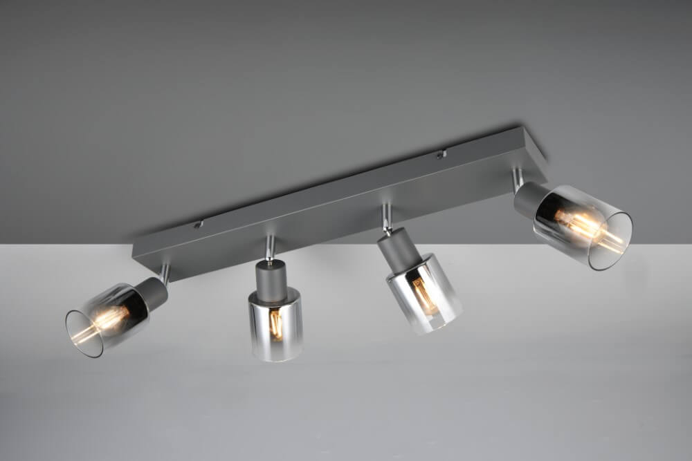 Trio 4-lichts plafondlamp Cadiz zwart - R81784042