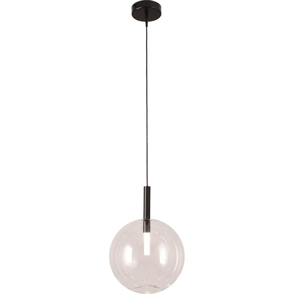 Masterlight Hanglamp Ø 24cm Lido Ball zwart met helder glas - 2860-05-00-2