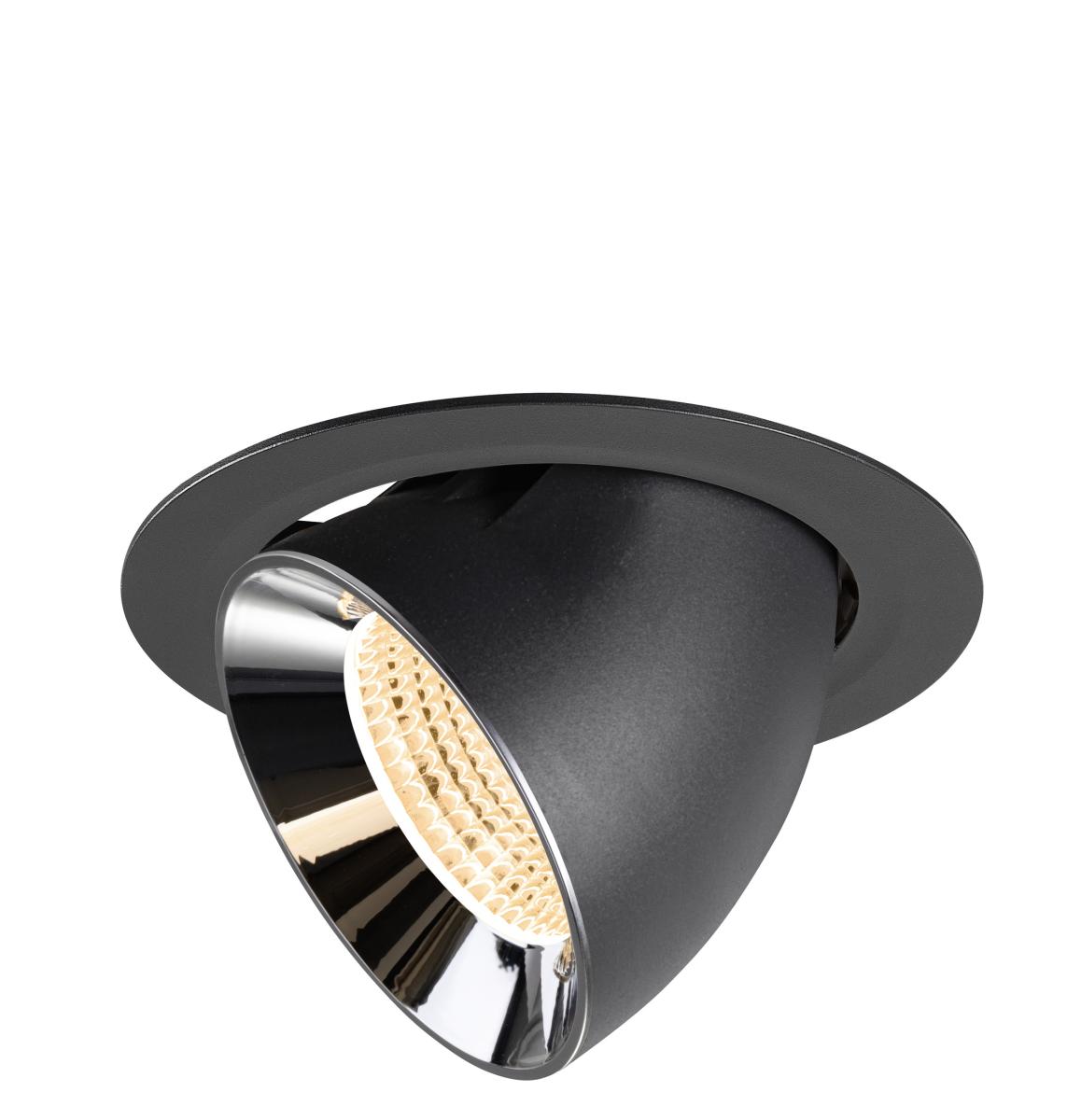 SLV InbouwspotNuminos Gimble XL zwart/chroom 2700K - 55gr - 1009872