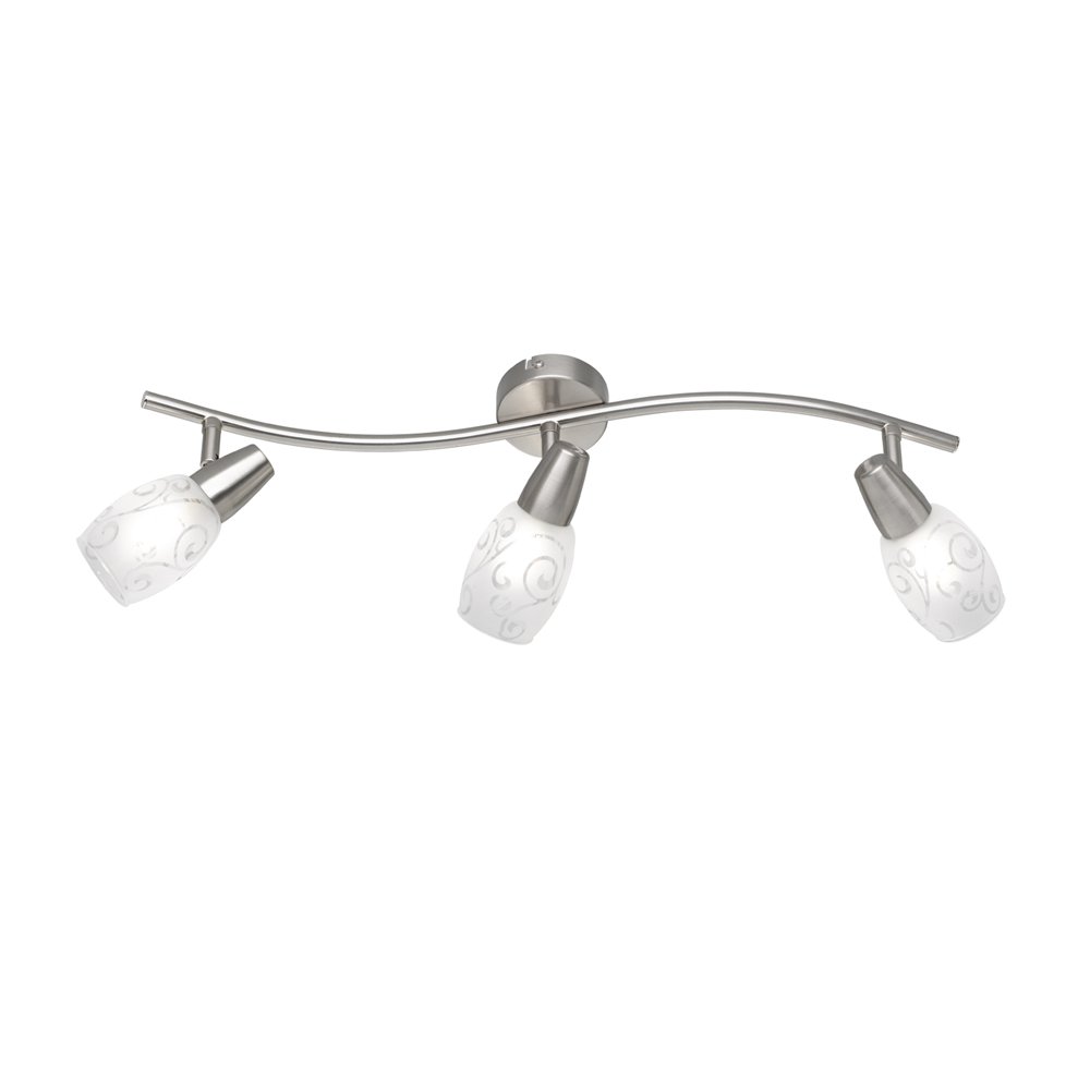 Trio PlafondlampColmar 3-lichts nikkel mat - R80023007
