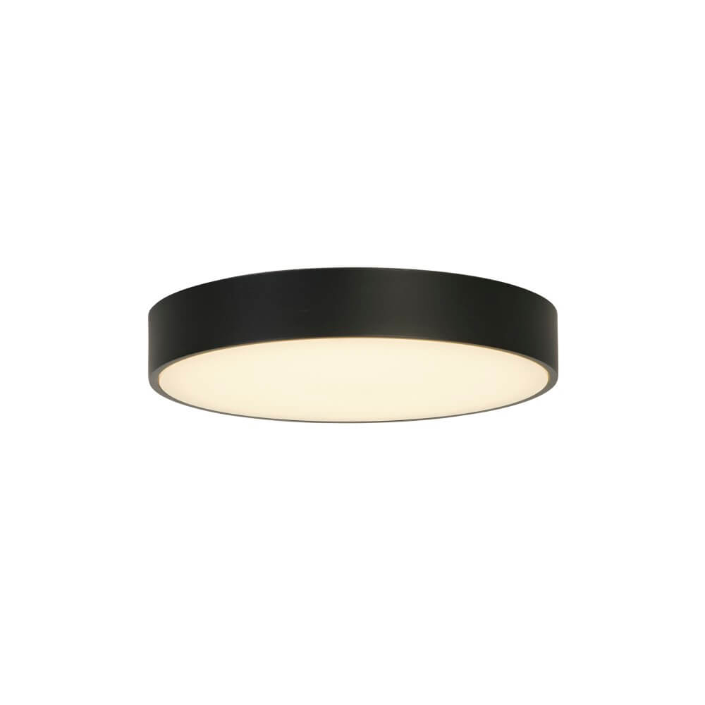 Searchlight PlafondlampPalma zwart met wit venster - 85431BK