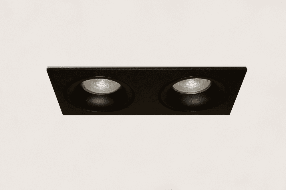 Artdelight 2-licht inbouwspot Alice zwart - DL 922 ZW