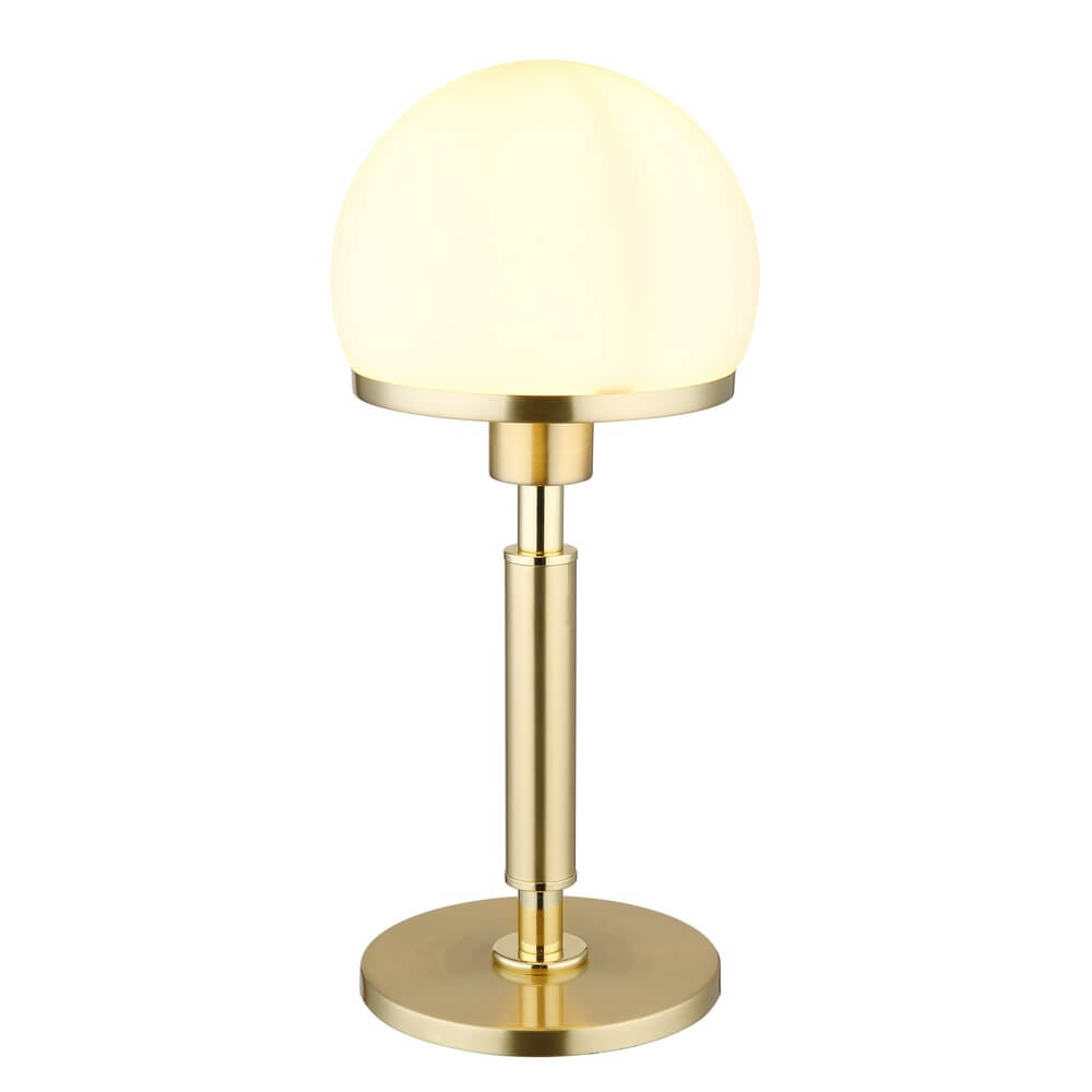 Globo Tafellamp Haku goud met wit glas - 21954M