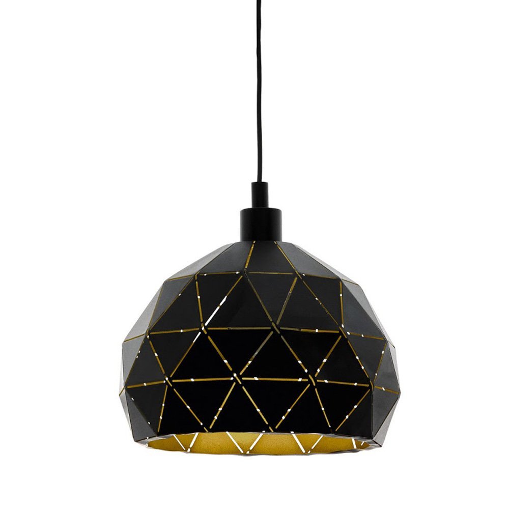 Eglo HanglampRoccaforte 40cm zwart met goud - 97841