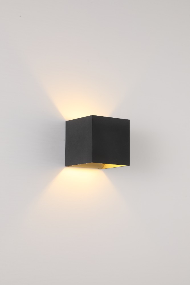 Opbouwspot Newton up & down zwart en goud