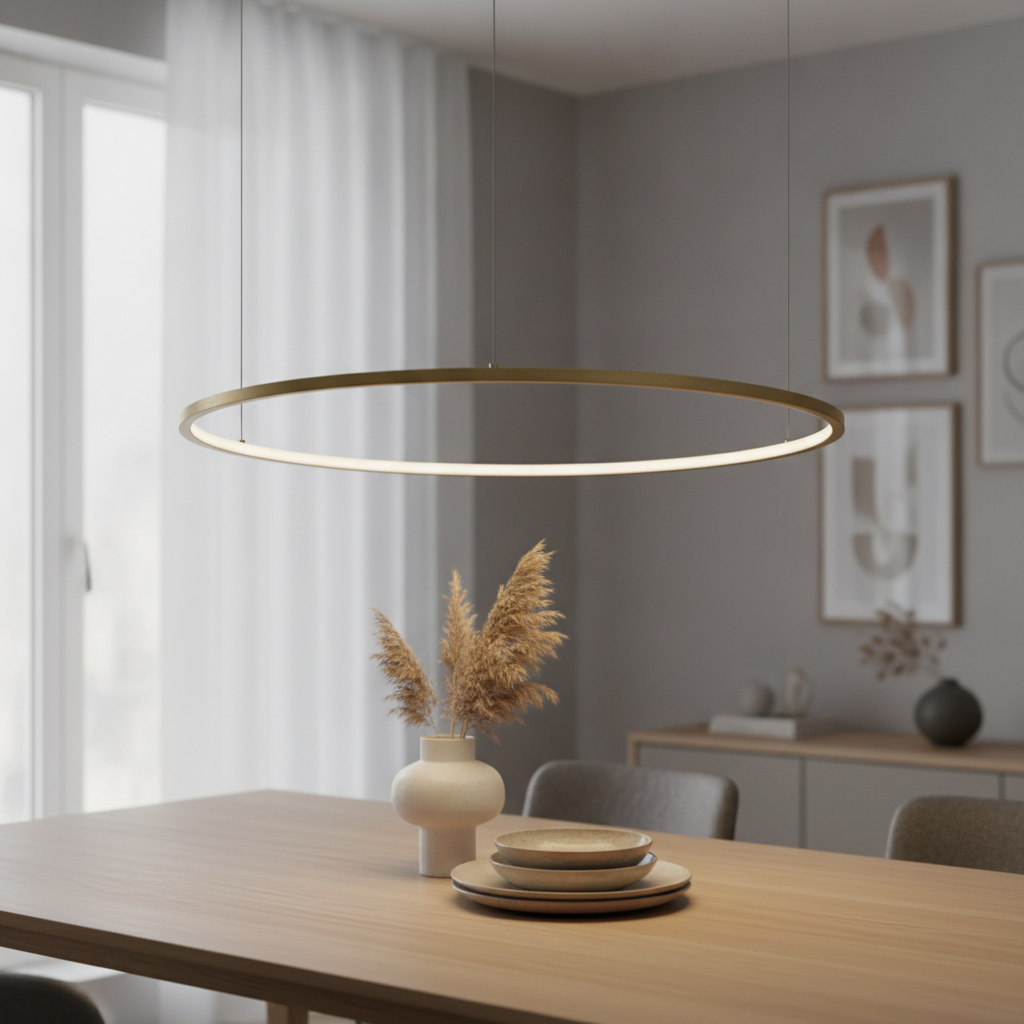 Lyora Ronde hanglamp Tarquin goud Ø 80cm - 110267