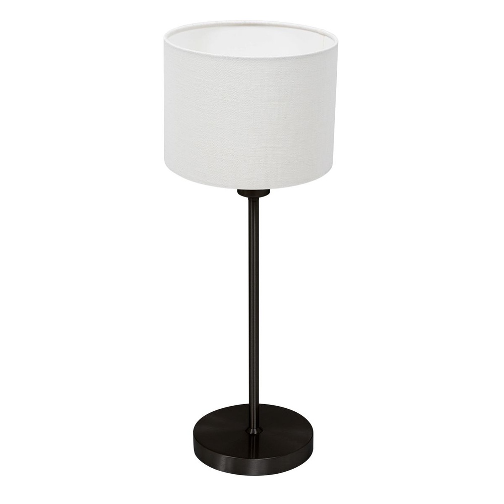 Steinhauer Zwarte tafellampNoor met wit kapje - 4425ZW