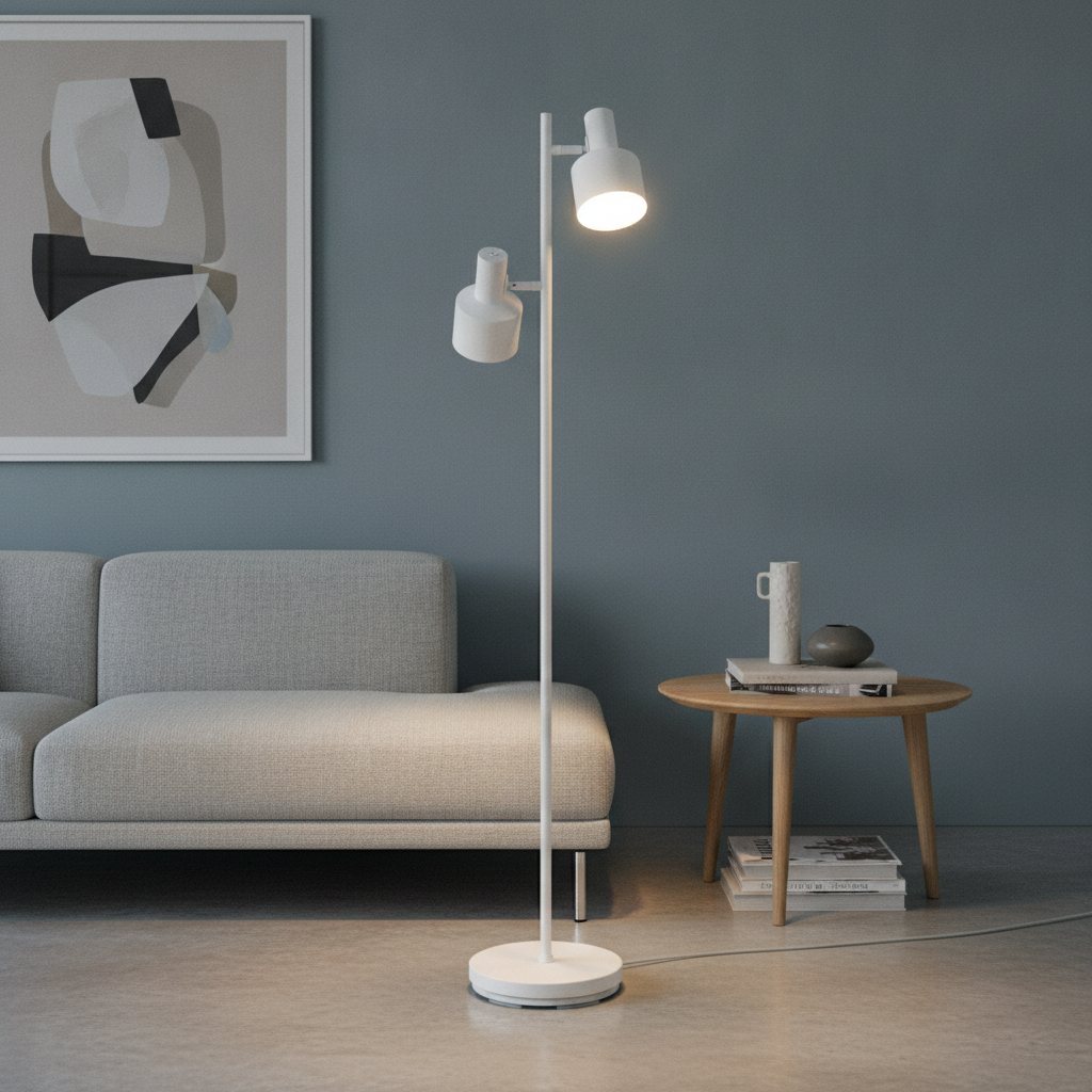 Artdelight 2-lichts vloerlamp Twinkle wit - VL TWINKLE WI