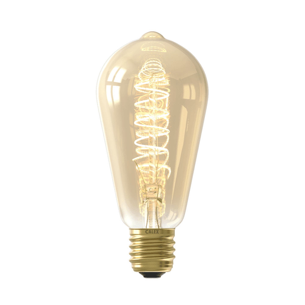 Circle Kooldraad3,8W - E27 - ST64 - Led - Filament Gold krul - 1001000700