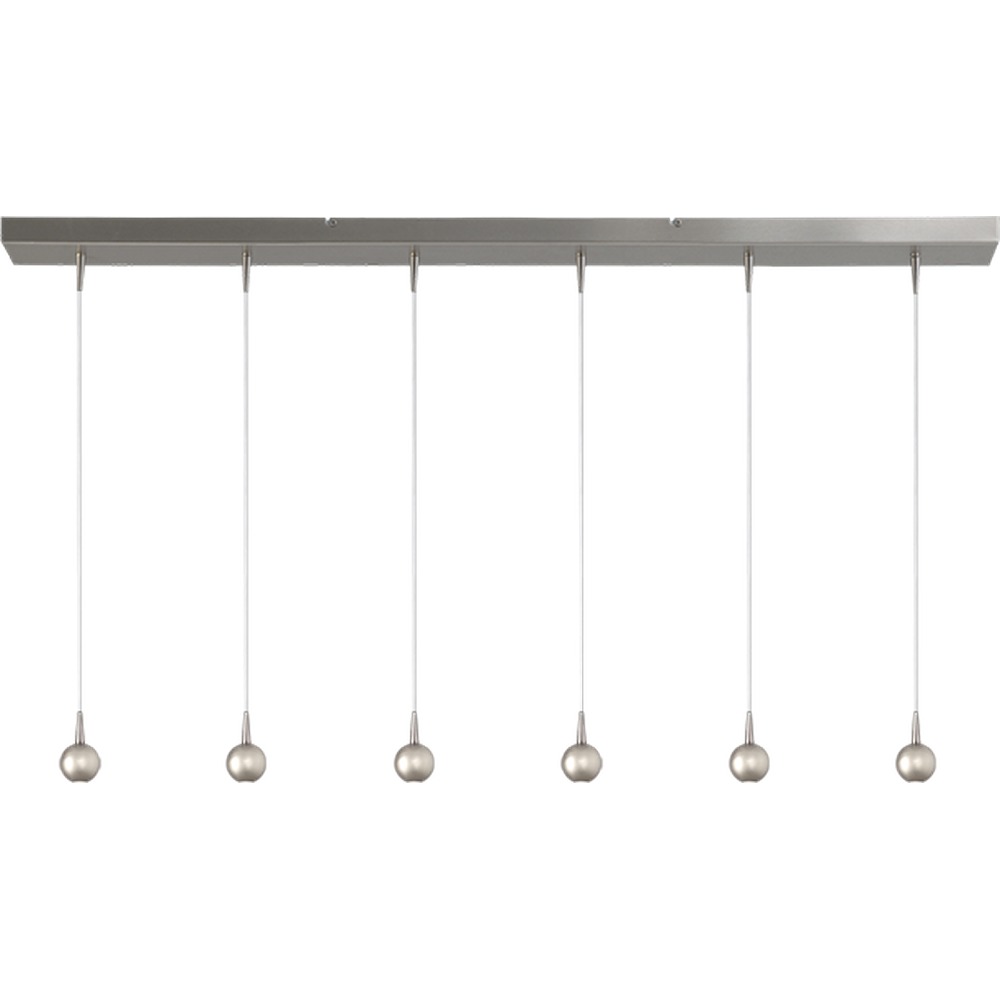Masterlight 6-lichts hanglampTalana nikkel Ø 6cm DTW - 2411-37-37-130-6