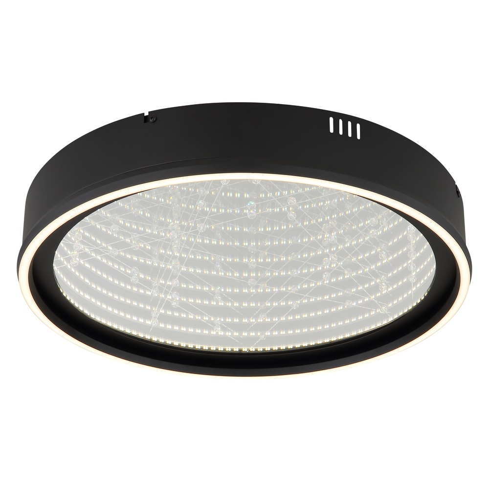 Globo Zwarte plafondlamp Mirrora Ø 51,5cm - 68288D