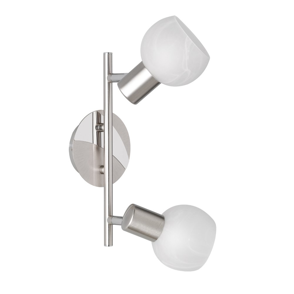 Trio PlafondspotAntibes 2-lichts nikkel mat - R80172007