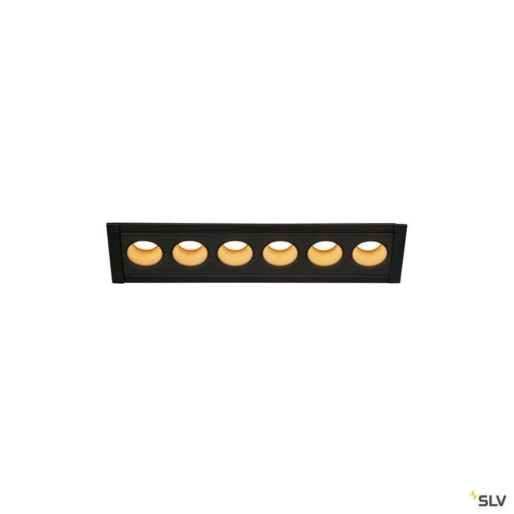 SLV Led inbouwlampMilandos 6-lichts 6x130 lumen zwart - 1005415