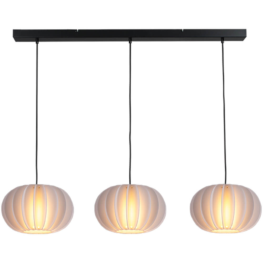 Masterlight 3-lichts hanglamp Arena met witte kappen - 2721-05-100-3-30