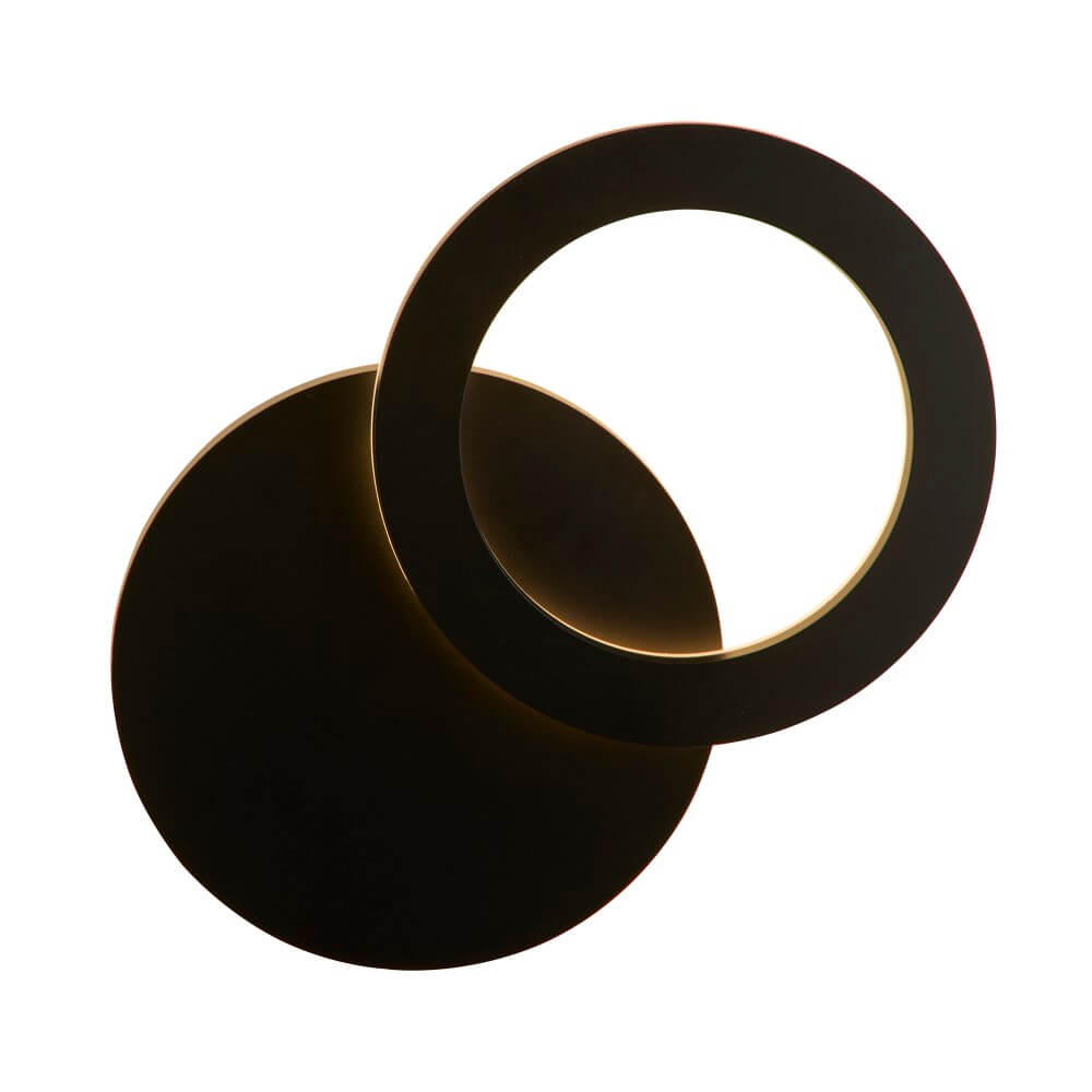 Searchlight Zwarte wandlamp Hyde Ø 21cm - 84751BK
