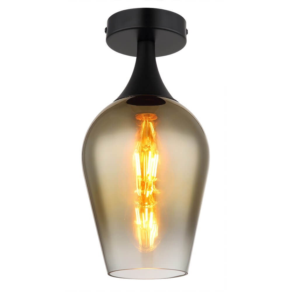 Globo Plafondlamp Lavus groen glas Ø 15cm - 15552D2