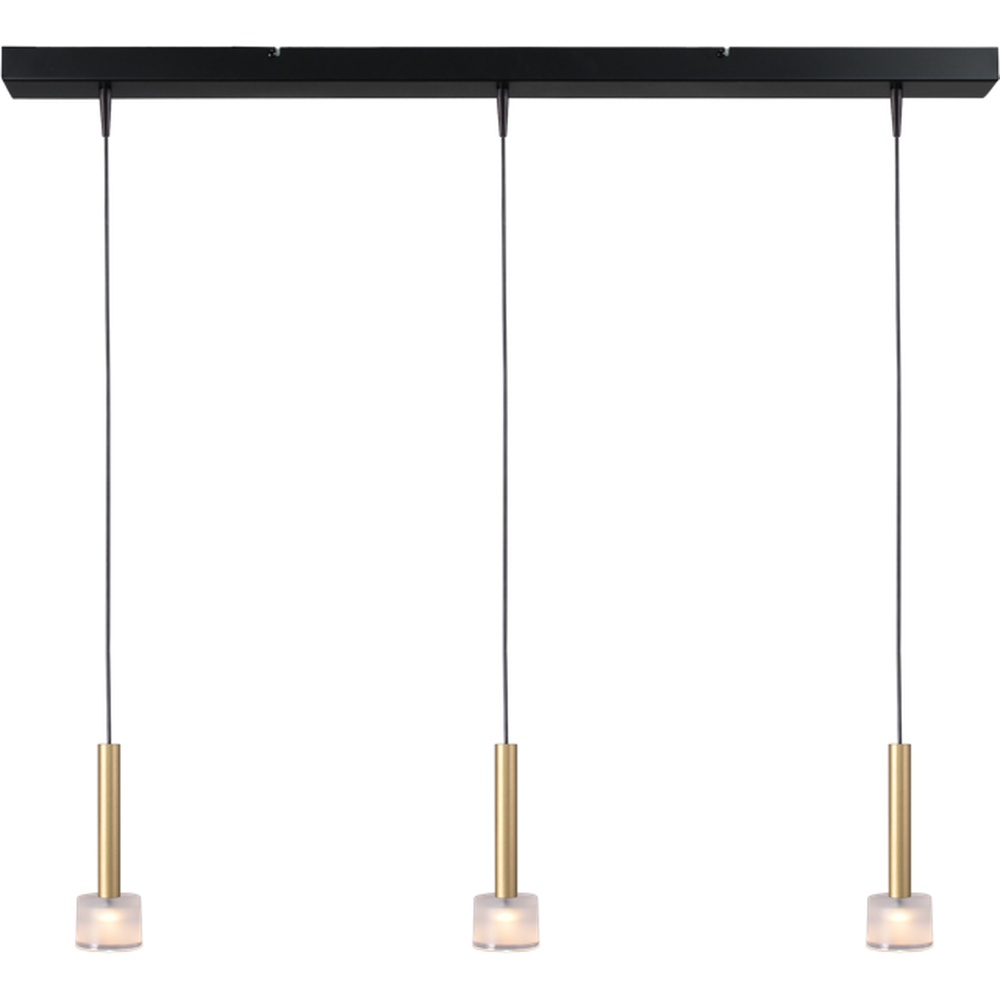 Masterlight 3-lichts hanglamp Fabro led - mat goud - 2991-05-02-100-3