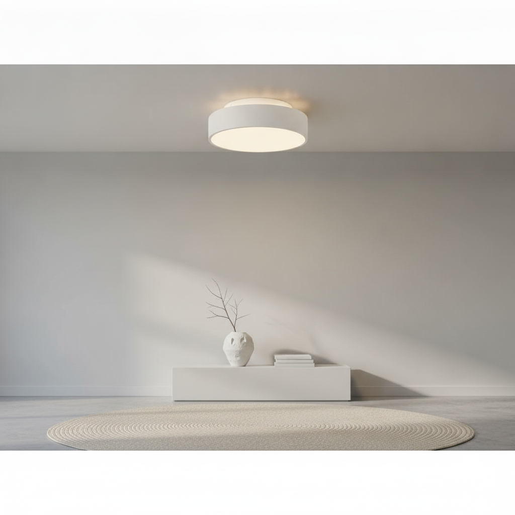 Artdelight Plafondlamp Chicago Ø 25cm wit - PL CHICAGO-250 WI