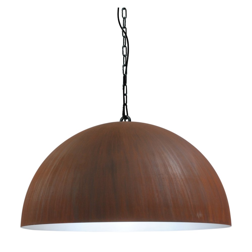 Masterlight Roestige stoere hanglamp Industria Rust 60 roestbruin met wit - 2200-25-06-K