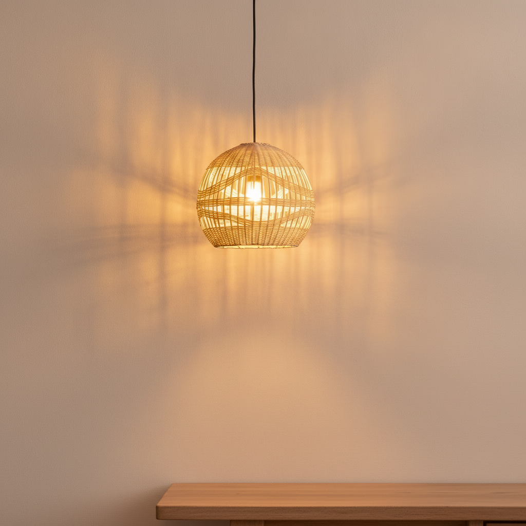 Lyora Rotan hanglampMarlo Ø 30cm bol - 110761